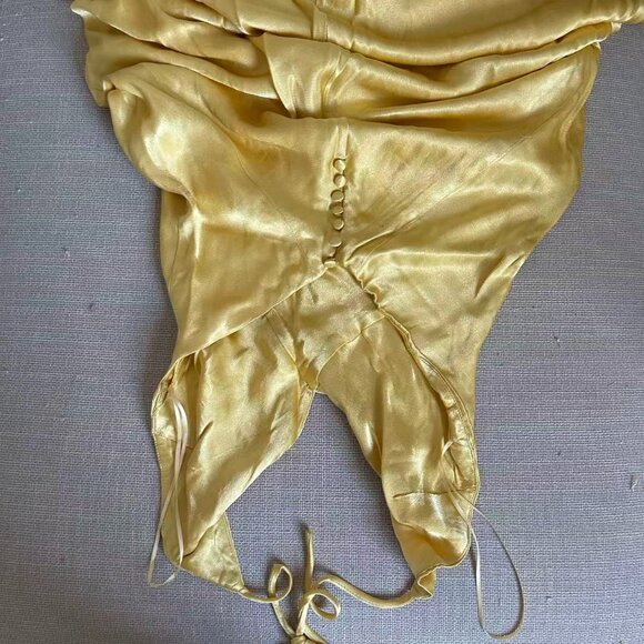 BEST Bardot Yve Halter Maxi Dress US2/XSmall Tuscan Yellow Cocktail - Picture 6 of 8